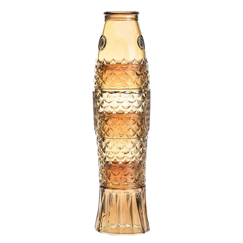 Wholesale Full Carp Shape Glass Water Cup Stackable Cute Home Breakfast Beer Whisky Milk Coffee Cup