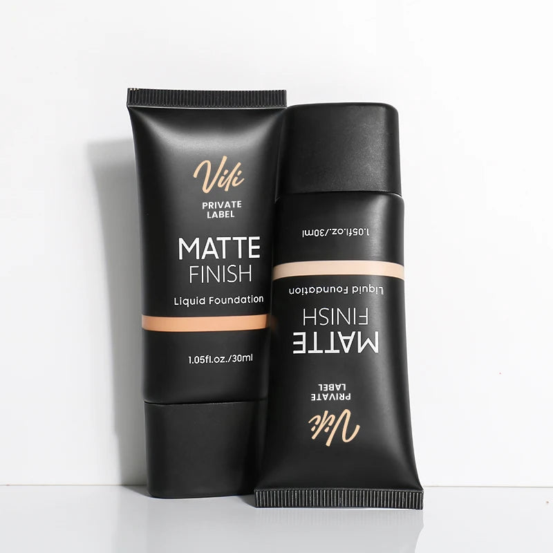 Free Design Cream Foundation Full Coverage Waterproof Squeeze Liquid Foundation Packaging Makeup Private Label