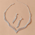 Bridal Accessories Luxury Wedding Dress Necklace Earring Set Dinner Party Decorative Lady Jewelry
