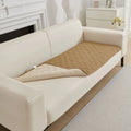 Reversible Quilted Three-seat Sofa Cover Water Resistant Slipcover Washable Non-Slip Dogs Cats 100% Polyester
