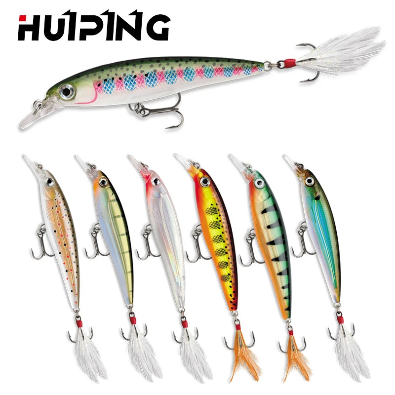 Suspend Minnow Lure 95mm 13g Luminous Pesca Hard Fish Bait Wobbler Leurre Tilapia Fishing Lures