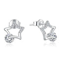 Custom Fashion Women High Quality Designer 925 Silver Jewelry With Zircon Star Earring and Platiuam Plated Fine Earrings