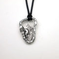 Foot Shaped Climbing Mountain Rope Chain Pendant Necklace Classic Zinc Alloy Outdoor Minimalism Faith Jewelry for Men Women