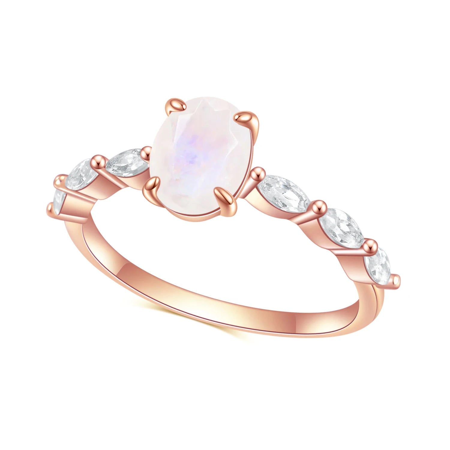 OL0915 China Jewelry Supplier Latest Simple Designs Moonstone Lots Multi Gemstone 925 Sterling Silver Rings