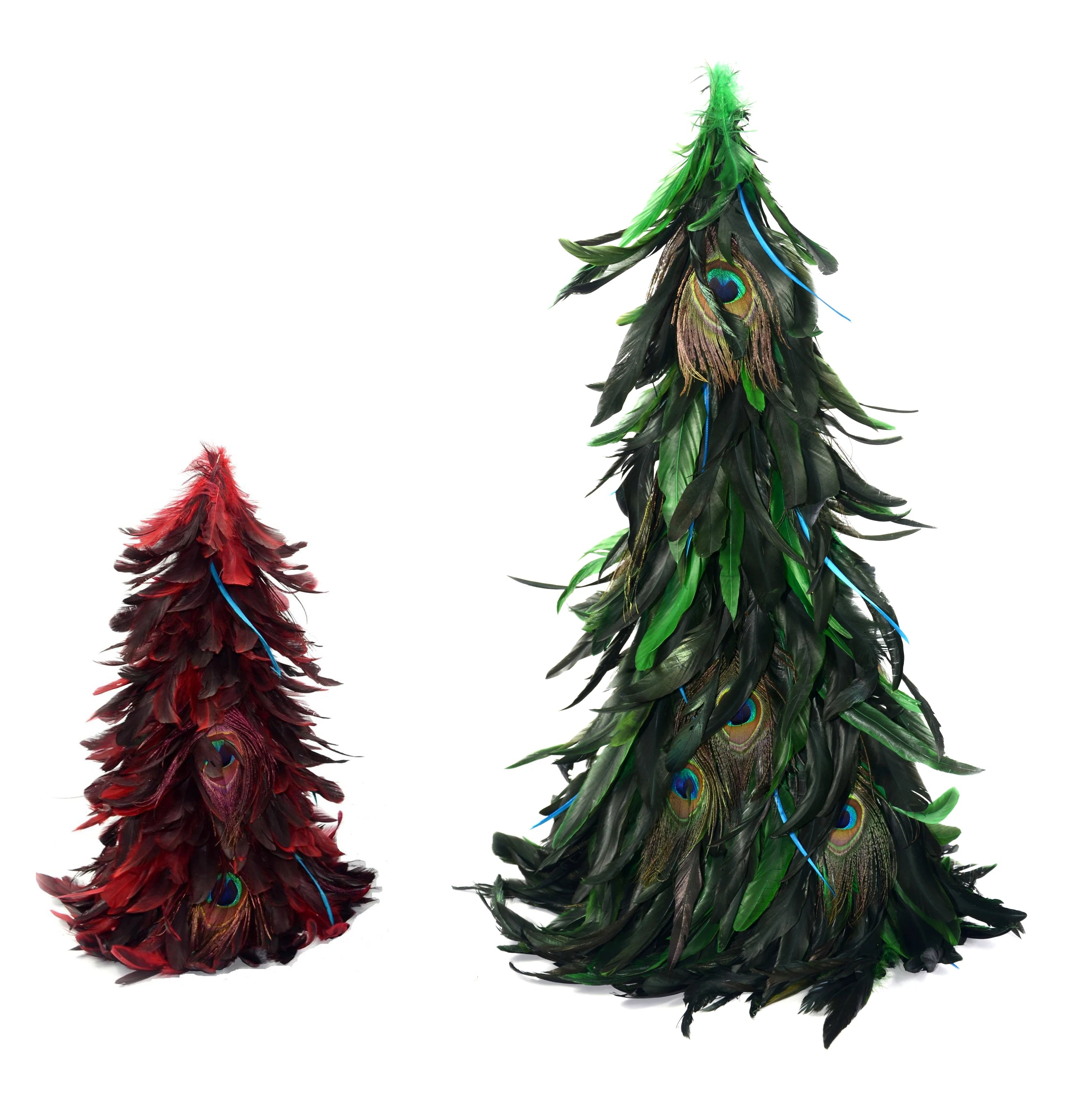 DIY White Feather Christmas Trees for Outdoor Interior Home Office Room Winter Holiday Party Decor Item Ornament Supply