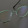 MLM Japan Optical Design Pure Titanium Ultra Lightweight Eyewere Vintage Hand-Carved Anti-Blue Light Eyeglasses