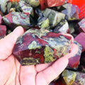 Natural Hand Carved Dragon Blood Stone Quartz Crystal Freeform Tumbled Stone Healing Cube for Home Decoration