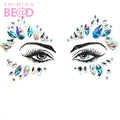 Carnival Makeup Eyebrow Sticker Face Jewelry Tattoo Shiny Rhinestones 3D Diamond DIY Beauty Self Adhesive Music Festival Decor