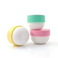 Custom Logo Skin Care Cream Jars PP Plastic White Pink Green Round Stackable Screw Top Lids for Cosmetic