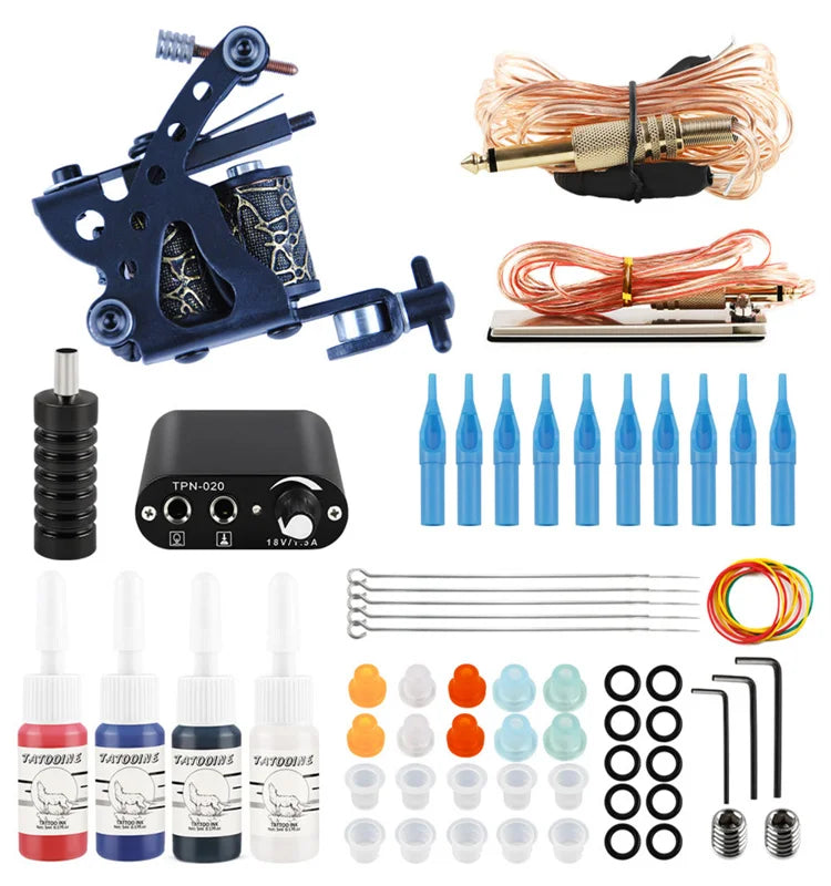 Tattoo Kit Tattoo Machines Gun With Ink Power Supply Tattoo Other Manual Tools