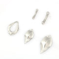 Stainless Steel Irregular Leaf Pendant Trendy Punk Paired with DIY Accessories