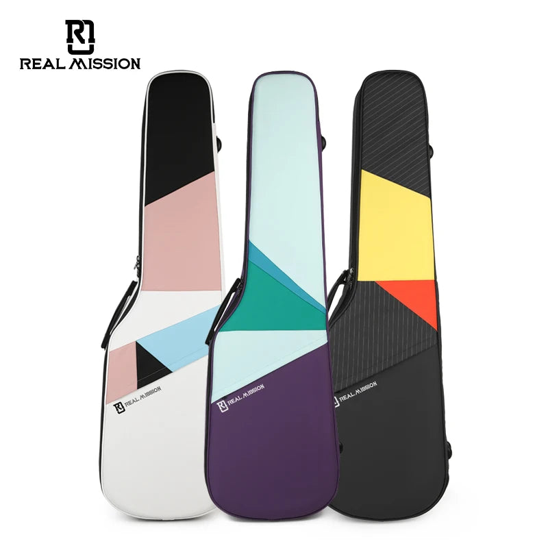 Liris Custom Guitar Case Bag REAL MISSION Wholesale OEM PU Leather Waterproof Colorful Plastic Material Electric Ukulele Guitars