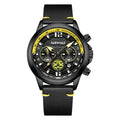 Mark  Fairwhale Luxury Fashion Watch Leather Strap Chronograph Function Men Sport Wrist Watch