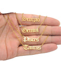 SSeeSY Waterproof No Fade Cheapest New Gold Stainless Steel Pendant 12 Zodiac Necklaces Letter Pendant Necklace for Women