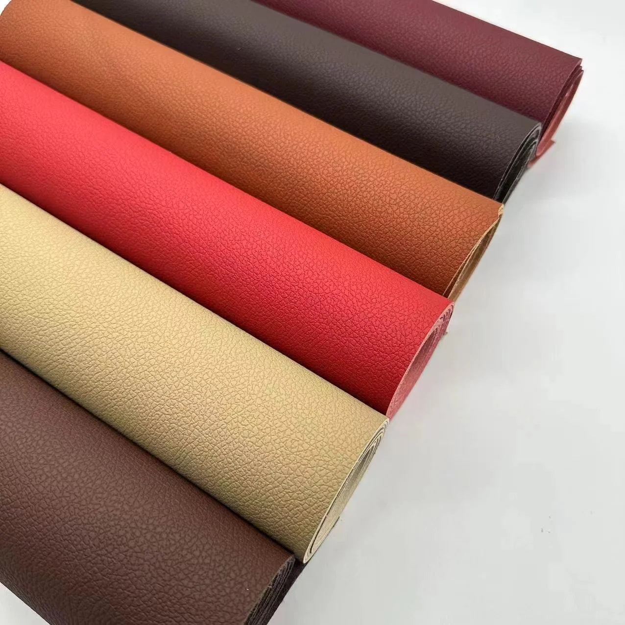Waterproof Embossed Artificial Nappa Leather Soft Microfiber PU Leatherette for Car Seat Interior Upholstery Crafts Bedding