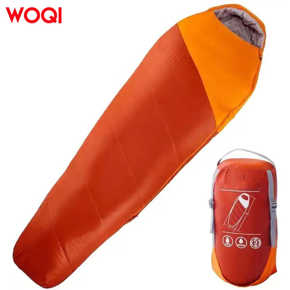 Woqi comfort Waterproof Camping Outdoor Custom Wholesale Sleeping Bag  With Zipper  Comfort