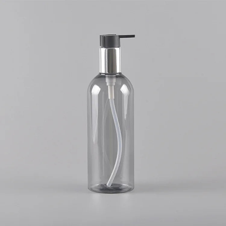 Wholesale 320ml PP PET Plastic Green Grey Transparent Hair Oil Bottles with Lotion Pump for Shampoo Perfume Face Mask Use
