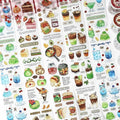 1Roll Tape the Good Eating Series Everyday Food Glitter Sand Handbook Decorative Material Loop Stickers