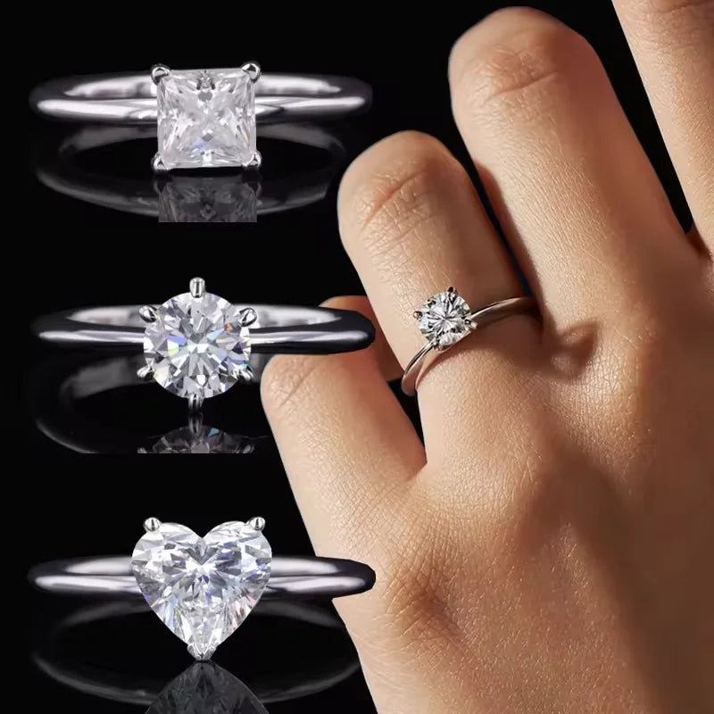 1.5 CT Timeless Brilliant Round Shape Solitaire 14k Yellow Gold Solid Wedding Rings