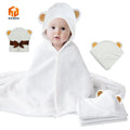 Wholesale Customized Logo Baby Hooded Bath Towel 100% Soft Bamboo Fiber Cartoon Animal Design-Bear Pattern for Kids Bathroom Use
