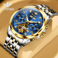 OUPINKE  3248  Automatic Steel Luxury Watches Fashion Custom Skeleton Tourbillon Multi-function Men's Mechanical Watch