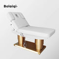 BOLAIQI Luxury Stainless Steel Base Facial Massage Table Adjustable Electric Treatment Heating Bed for Beauty Salon