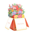 Paper-cut Art 3D Flower Box Pop up Card with Envelope