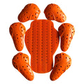 Motorcycle Shoulder & Knee Pads Replacement PU Foam Eco-Friendly Breathable Orange Soft Unisex All Seasons Model FOX-PU05