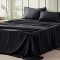 Sheet Set 4 Pieces Breathable Cooling Polyester Bedding 2 Pillow Cases 1 Flat Sheet 1 Fitted Sheet Support Customization