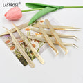 Print Logo Fiber Tip Eyelash Tweezers 45 75 90 Degree Tweezers Private Label Lash Extension Tweezers