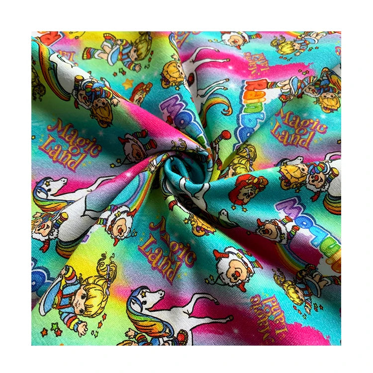 High Quality Customized Printed Cotton Spandex Jersey Fabric Knitted Stretch Plain for Dress Garment
