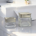 Wholesale Price Cosmetic Glass Container Skincare Packaging Set 100g 50g 30g Glass Cream Moisturizer Jars for Skin Care