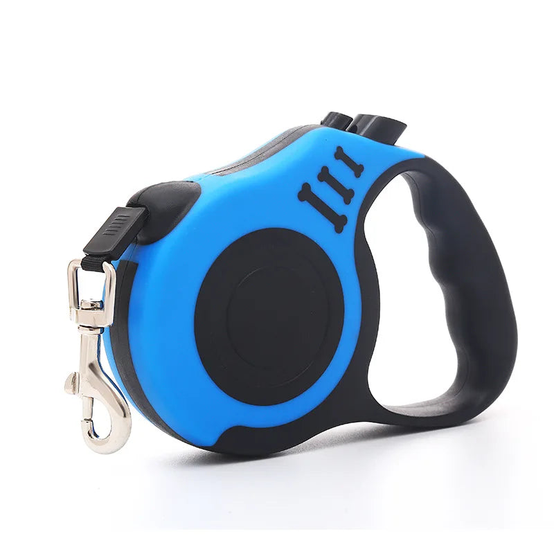 Automatic Telescopic Dog Walking Retractable Leash with Striped Pattern and Ribbon Decoration Pet Retractable Rope Leash