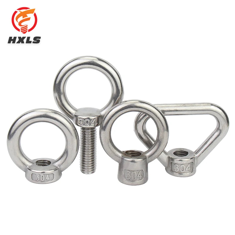 High Quality Nickel Plated Stainless Steel 304 & 316 Lifting Eye Bolt Polished Finish for Mining Applications