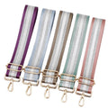 Meetee B-J2108 New Colorful Bright Line Striped Wide Woven Bag Strap Handbag Accessories Replacement Shoulder Strap