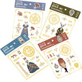 1 Sheet/pack Vintage Gilding Animal Decoration Sticker Scrapbooking Seal Sticker Self-adhesive Student Paper Stickers Label