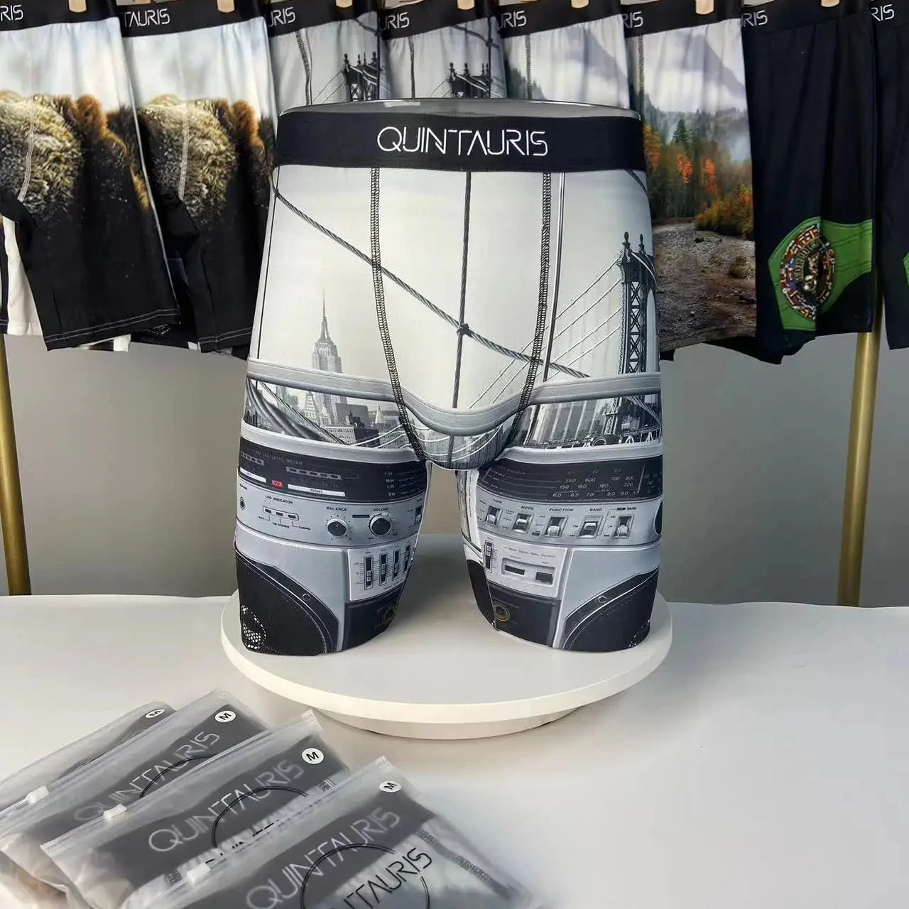Customized Embroidered Detail Men's Boxer Briefs Fashion Shows Print Design Men's Boxer Briefs for Brand Men Eth Boxer