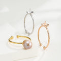Simply Pearl Opening Adjustable Ring Empty Holder 925 Sterling Silver Pins for Ring Making Accessories