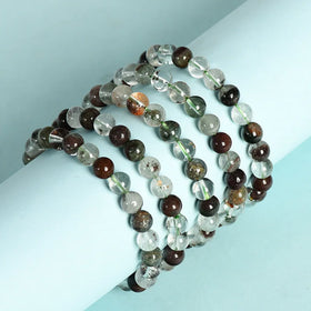Factory Price Natural Green Phantom Quartz Jewelry Green Ghost Bracelet for Fengshui
