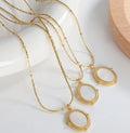 Accessoires Acier Inoxidable Bijoux Femme Stainless Steel Free Lead Flat White Tiny Shape Charm Sea Shell Necklace