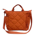 2023 Fashion Custom Cotton Handbag Sling Shoulder Bag Puffy Quilted Nylon Puffer Tote Bag With Zipper for Women