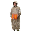 11W Heated Oversized Polar Fleece Hoodie Blanket Waterproof Reactive Toasty Press with Striped Pattern