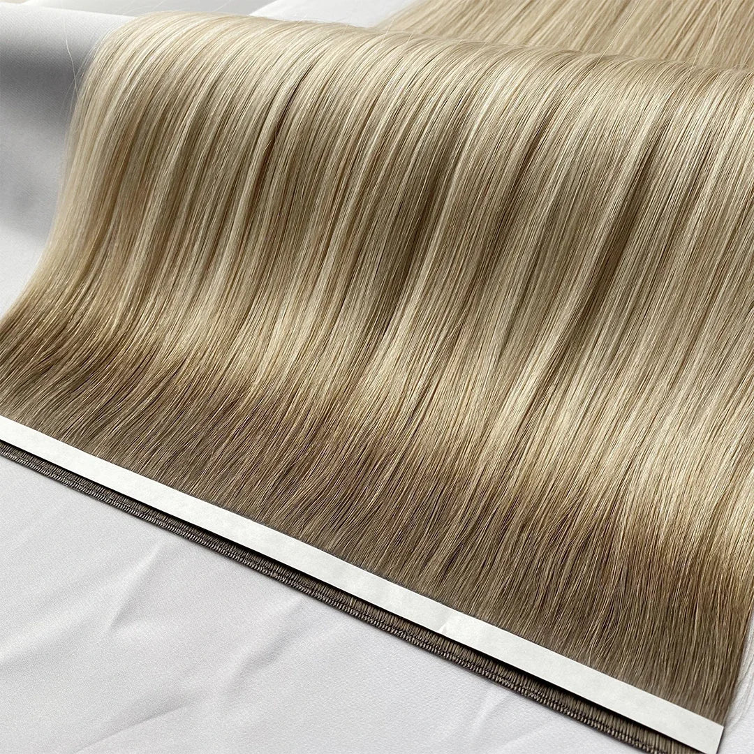 Direct Factory Human Hair Extensions Supplier Virgin Cuticle Genius Tape Weft Russian Double Drawn Hair Invisible Tape Wefts