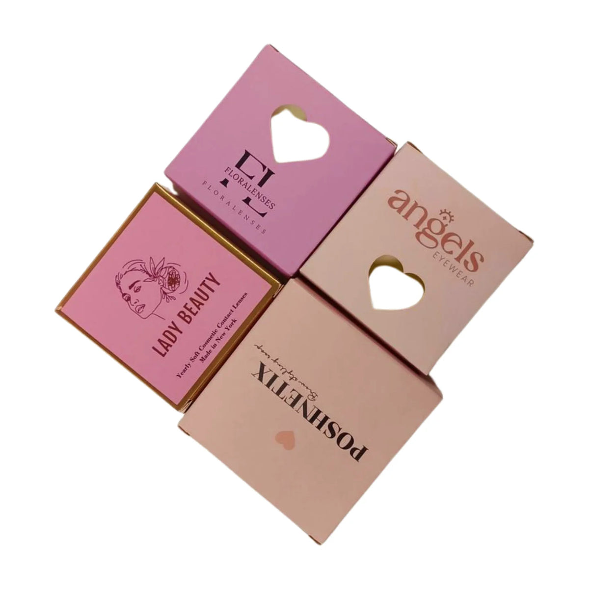 Custom Cute Flip Top Magnetic Contact Lenses case Design with My logo Cleaner Glasses