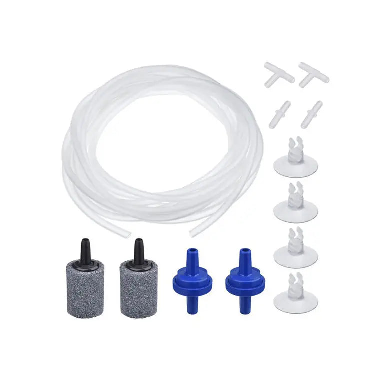 Fish Tank Air Pump Accessories With 2 Pcs Bubble Release Air Stones and 2 Pcs Air Valves for Aquarium