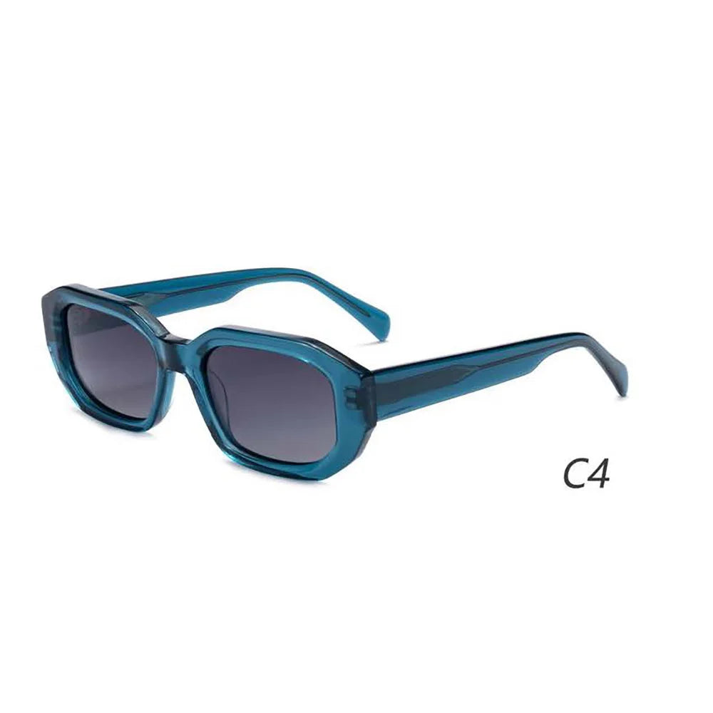 883302S Retro Rectangle Thick Frame Sunglasses OEM Custom Logo Polarized Lens Wholesale Sunglasses