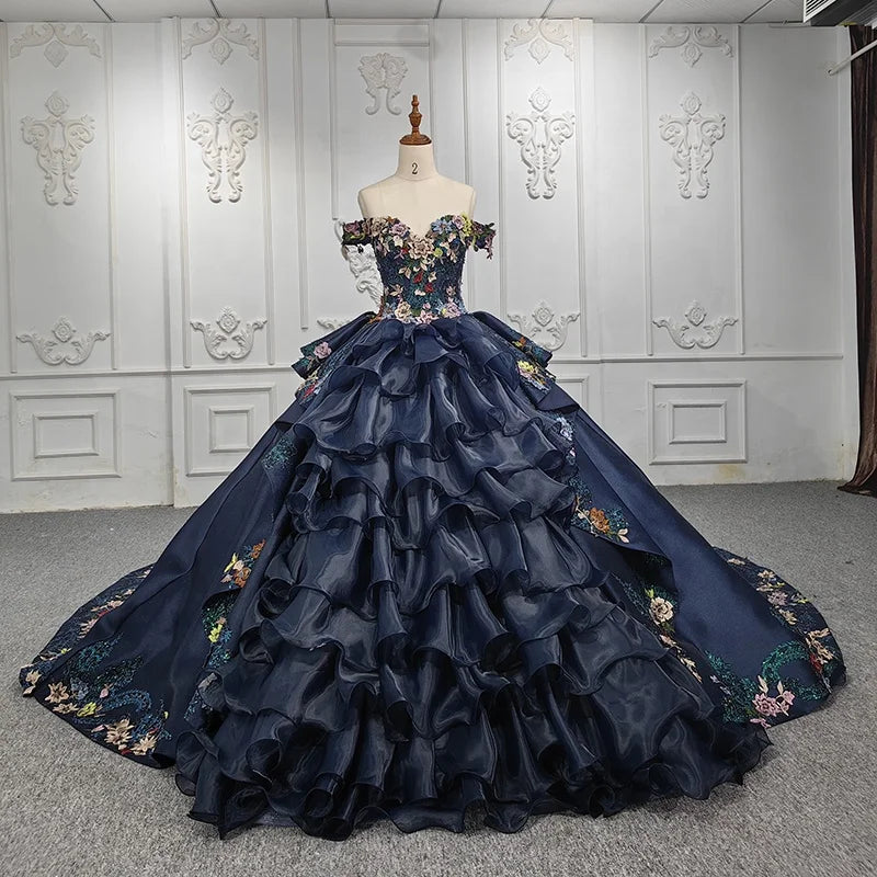 Jancember 9996 Luxury Satin Party Evening Dresses Appliqued Quinceanera Dresses for Girls