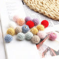 New Arrival Imitation Mink Fur Ball Beads Handmade Round Pendants for DIY Earring Bracelet Necklace Anklet Jewelry Accessories