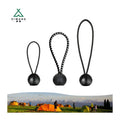 25pack 9" Black Color Strong Plastic Ball Ends Bungee Shock Elastic Cord Tarp Canopy Bungee Tie Down Strap