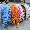 EG-VG038 Wedding Flower Decoration for Restaurant Ceiling White Purple Ceiling Artificial Wisteria Hanging Flowers